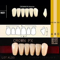 Зубы CROWN PX Anterior, цвет A1 фасон N81 композитные трёхслойные, 6шт. от Дентал-Ист