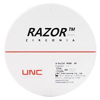 Диск циркониевый Razor 800, однослойный Zirconzahn, 95х22мм, A0, UNC Inc (Корея)