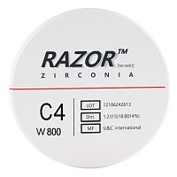 Диск циркониевый Razor 800, однослойный, размер 98х16мм, оттенок C4, UNC Inc (Корея) от Дентал-Ист