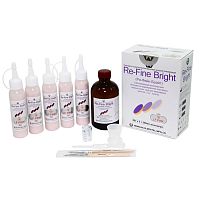 Пластмасса Re-Fine Bright самотвердеющая (3 минуты), цвет LF Pink, набор 5 х 50 г + 260 мл. от Дентал-Ист