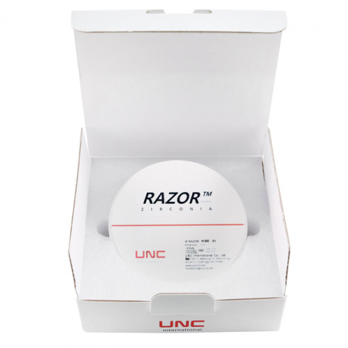 Диск циркониевый Razor 800, однослойный, размер 98х20мм, оттенок B3, UNC Inc (Корея) от Дентал-Ист фото 8