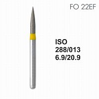 Бор алмазный MANI FO-22EF по ISO 288, пламя,013х6,9х20,9мм,макс.скорость 300 тыс.об,зерн.EF,5шт