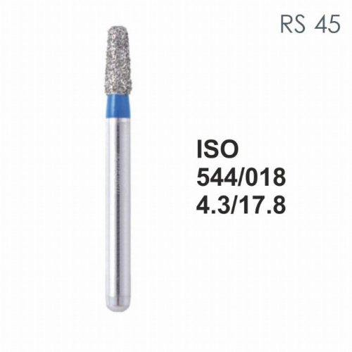 Бор алмазный MANI RS-45 по ISO 544, конус,018х4,3х17,8мм,макс.скорость 300 тыс.об,зерн.S,5шт