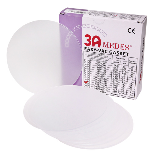 Пластины EV Gasket Bleaching 080(? 125*2,0мм) 12шт., круглые, для изготовления капп для отбеливания