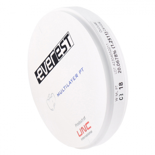 Диск циркониевый Everest Multilayer PT, размер 95х18 мм, цвет C3, многослойный фото 2