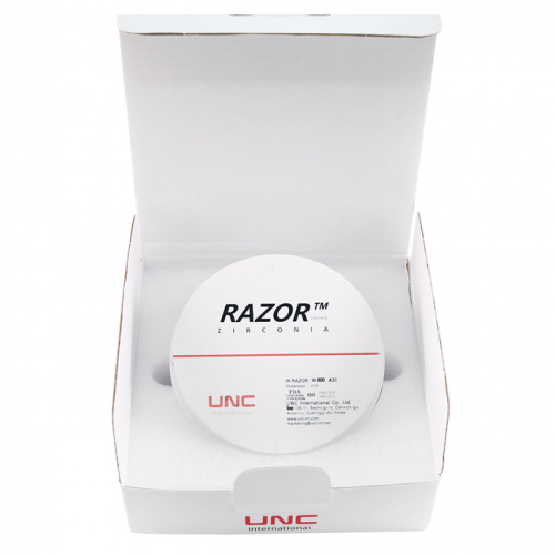 Диск циркониевый Razor 800, однослойный, размер 98х30мм, оттенок A3.5, UNC Inc (Корея) от Дентал-Ист фото 8