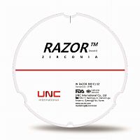 Диск циркониевый Razor 800, однослойный Zirconzahn, 95х12мм, C1, UNC Inc (Корея) от Дентал-Ист
