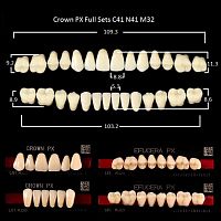 Зубы PX CROWN / EFUCERA, цвет D4, фасон C41/N41/32, полный гарнитур, 28шт. от Дентал-Ист