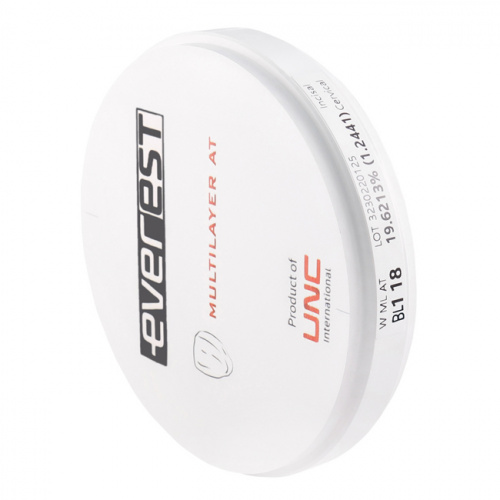 Диск циркониевый Everest Multilayer AT, размер 98х18 мм, оттенок BL1, многослойный фото 4