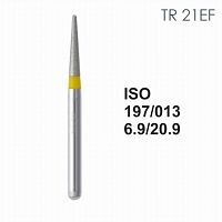Бор алмазный MANI TR-21EF по ISO 197, конус,013х6,9х20,9мм,макс.скорость 450 тыс.об,зерн.EF,5шт