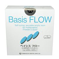 Пластмасса Basis FLOW универсальная текучая холодной полим-ции,цвет Dark Pink,пор.650г+жид.500 мл от Дентал-Ист