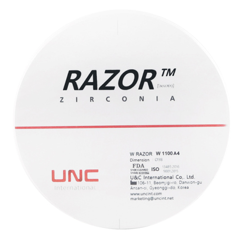 Диск циркониевый Razor 1100, размер 98х30мм, оттенок A4, однослойный