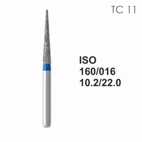 Бор алмазный MANI TC-11 по ISO 160, конус, 016х10,2х22,0 мм, макс.скорость 300 тыс.об, зерн.S, 5 шт