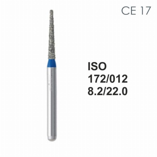 Бор алмазный MANI CE-17 по ISO 172, конус,012х8,2х22,0мм,макс.скорость 300 тыс.об,зерн.S,5шт