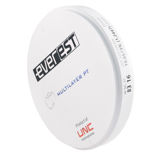 Диск циркониевый Everest  Multilayer PT, многослойный, размер 98х16мм, оттенок B3, UNC Inc (Корея) фото 2