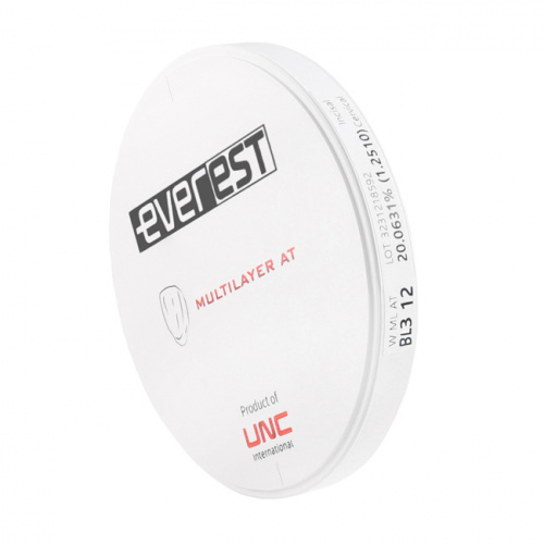 Диск циркониевый Everest Multilayer AT, размер 98х12 мм, оттенок BL3, многослойный фото 4
