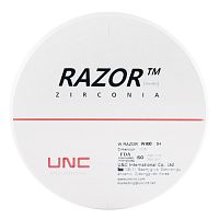 Диск циркониевый Razor 800, однослойный Zirconzahn, 95х18мм, D4, UNC Inc (Корея)