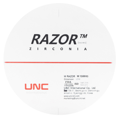 Диск циркониевый Razor 1300, размер 98х18мм, оттенок B3, однослойный