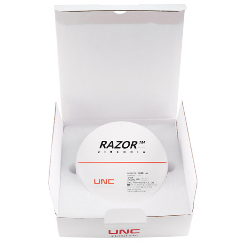 Диск циркониевый Razor 800, однослойный Zirconzahn, 95х22мм, A4, UNC Inc (Корея) от Дентал-Ист фото 8