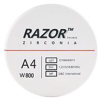 Диск циркониевый Razor 800, однослойный, размер 98х16мм, оттенок A4, UNC Inc (Корея) от Дентал-Ист