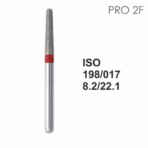 Бор алмазный MANI PRO-2F по ISO 198, конус,017х8,2х22,1мм,макс.скорость 300 тыс.об,зерн.F,5шт
