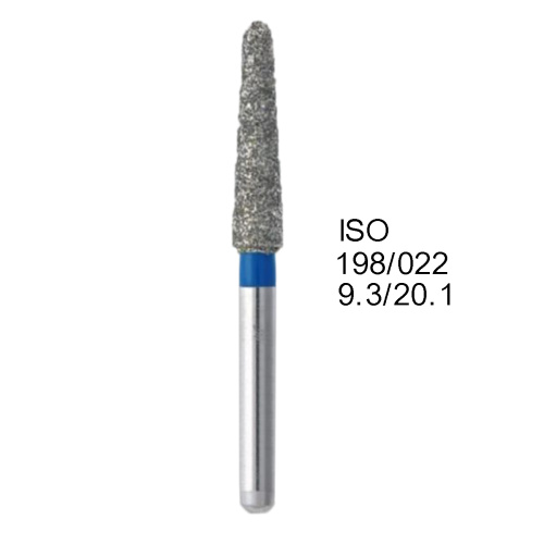 Бор алмазный MANI TR-S14 по ISO 198, конус,022х9,3х20,1мм,макс.скорость 300 тыс.об,зерн.S,5шт