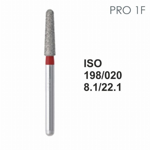 Бор алмазный MANI PRO-1F по ISO 198, конус,020х8,1х22,1мм,макс.скорость 300 тыс.об,зерн.F,5шт