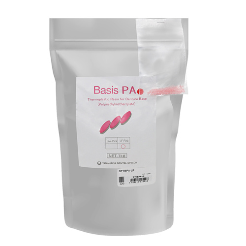 Пластмасса базисная Basis PA полиметилметакрилатная, для термо-пресса, цвет Live Pink, 1 кг.