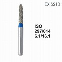 Бор алмазный MANI EX-SS13 по ISO 297, торпеда,014х6,1х16,1мм,макс.скорость 300 тыс.об,зерн.S,5шт