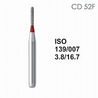 Бор алмазный MANI CD-52F по ISO 139, цилиндр.,007х3,8х16,7мм,макс.скорость 300 тыс.об,зерн.F,5шт