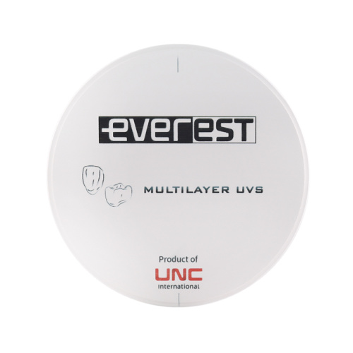 Диск циркониевый Everest Multilayer UVS, размер 98х12 мм, цвет B3, многослойный, для ускоренной синтеризации за 40 минут