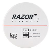 Диск циркониевый Razor 800, однослойный, размер 98х20мм, оттенок Dark, UNC Inc (Корея) от Дентал-Ист