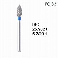 Бор алмазный MANI FO-33 по ISO 257, почка,023х5,2х20,1мм,макс.скорость 300 тыс.об,зерн.S,5шт