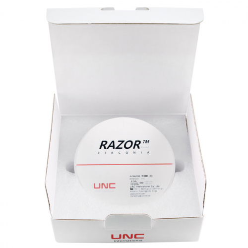 Диск циркониевый Razor 800, однослойный Zirconzahn, 95х18мм, D3, UNC Inc (Корея) от Дентал-Ист фото 8