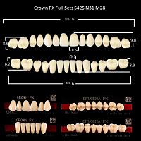 Зубы PX CROWN / EFUCERA, цвет B3, фасон S42S/N31/28, полный гарнитур, 28шт. от Дентал-Ист