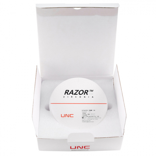 Диск циркониевый Razor 800, однослойный Zirconzahn, 95х22мм, C4, UNC Inc (Корея) от Дентал-Ист фото 8