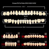 Зубы PX CROWN / EFUCERA, цвет C3, фасон O51S/N61S/32, полный гарнитур, 28шт.