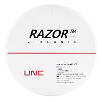 Диск циркониевый Razor 800, однослойный Zirconzahn, 95х14мм, C3, UNC Inc (Корея)