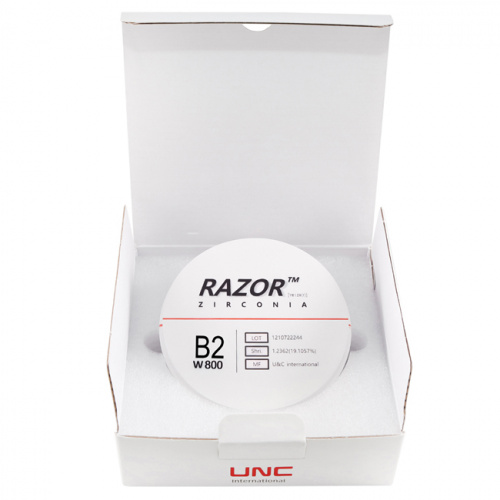 Диск циркониевый Razor 800, однослойный Zirconzahn, 95х25мм, B2, UNC Inc (Корея) от Дентал-Ист фото 8