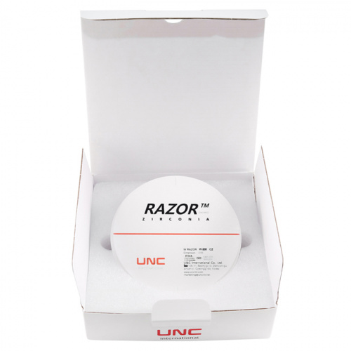 Диск циркониевый Razor 800, однослойный, размер 98х22мм, оттенок C2, UNC Inc (Корея) от Дентал-Ист фото 8
