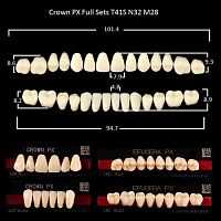 Зубы PX CROWN / EFUCERA, цвет W05, фасон T41S/N42/28, полный гарнитур, 28шт. от Дентал-Ист
