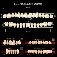 Зубы PX CROWN / EFUCERA, цвет B3, фасон O61S/N61S/32, полный гарнитур, 28шт.