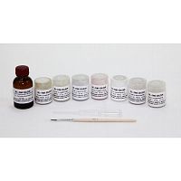 Набор красителей для акриловой пластмассы Re-fine Bright, 3 цвета по 6 г, 4 цвета по 3 г + жидкость 25 мл. от Дентал-Ист