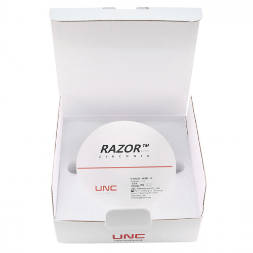 Диск циркониевый Razor 800, однослойный, размер 98х12мм, оттенок C2, UNC Inc (Корея) от Дентал-Ист фото 8