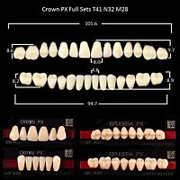 Зубы PX CROWN / EFUCERA, цвет B2, фасон T41/N32/28, полный гарнитур, 28шт. от Дентал-Ист