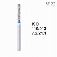 Бор алмазный MANI SF-22 по ISO 110, цилиндр,013х7,2х21,1мм,макс.скорость 450 тыс.об,зерн.S,5шт