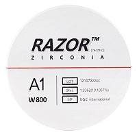 Диск циркониевый Razor 800, однослойный Zirconzahn, 95х25мм, A1, UNC Inc (Корея)
