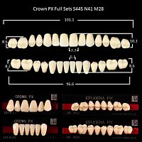 Зубы PX CROWN / EFUCERA, цвет A1, фасон S44S/N41/28, полный гарнитур, 28шт. от Дентал-Ист