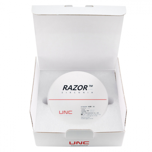 Диск циркониевый Razor 800, однослойный Zirconzahn, 95х18мм, A3, UNC Inc (Корея) от Дентал-Ист фото 8