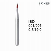 Бор алмазный MANI BR-48F по ISO 001, шарооб.,006х0,5х19,0мм,макс.скорость 300 тыс.об,зерн.F,5шт